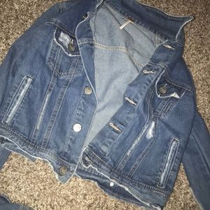 Free People Crop Jean Jacket